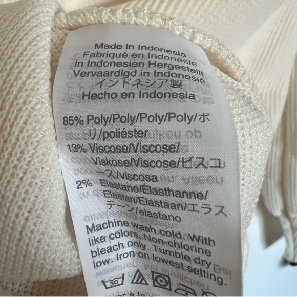 Madewell Ottoman Rib Square-Neck Top White Size S - Picture 8 of 10